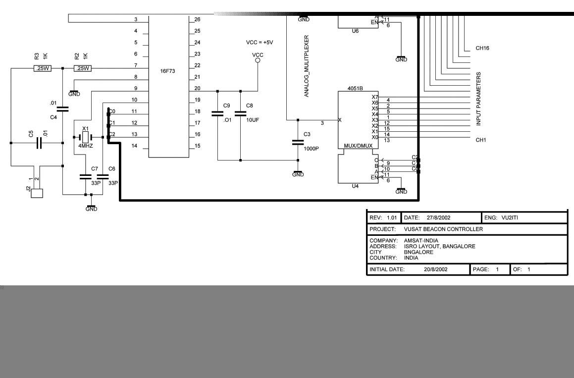 Fig. 7 Circuit Diagram of Beacon using PIC