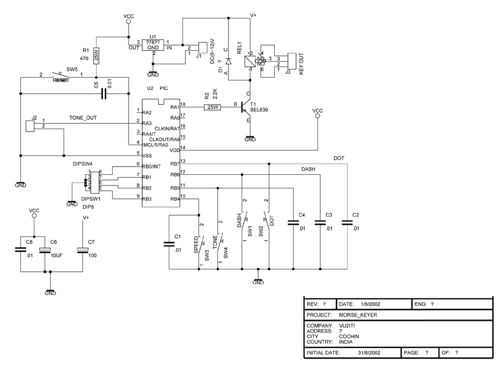 Fig. 1 Circuit diagram of Keyer 